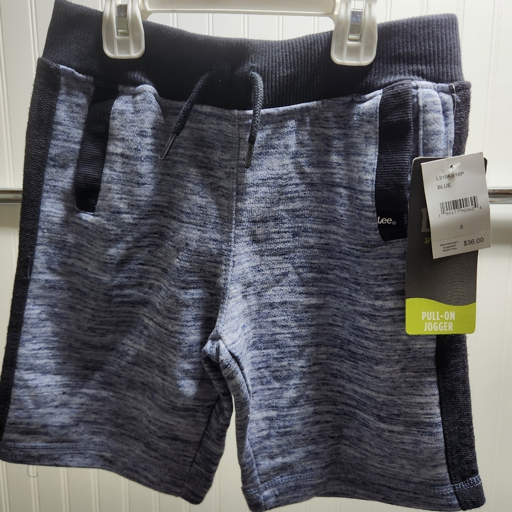 Lee Heathered Navy Pull-On Jogger Shorts for Kids